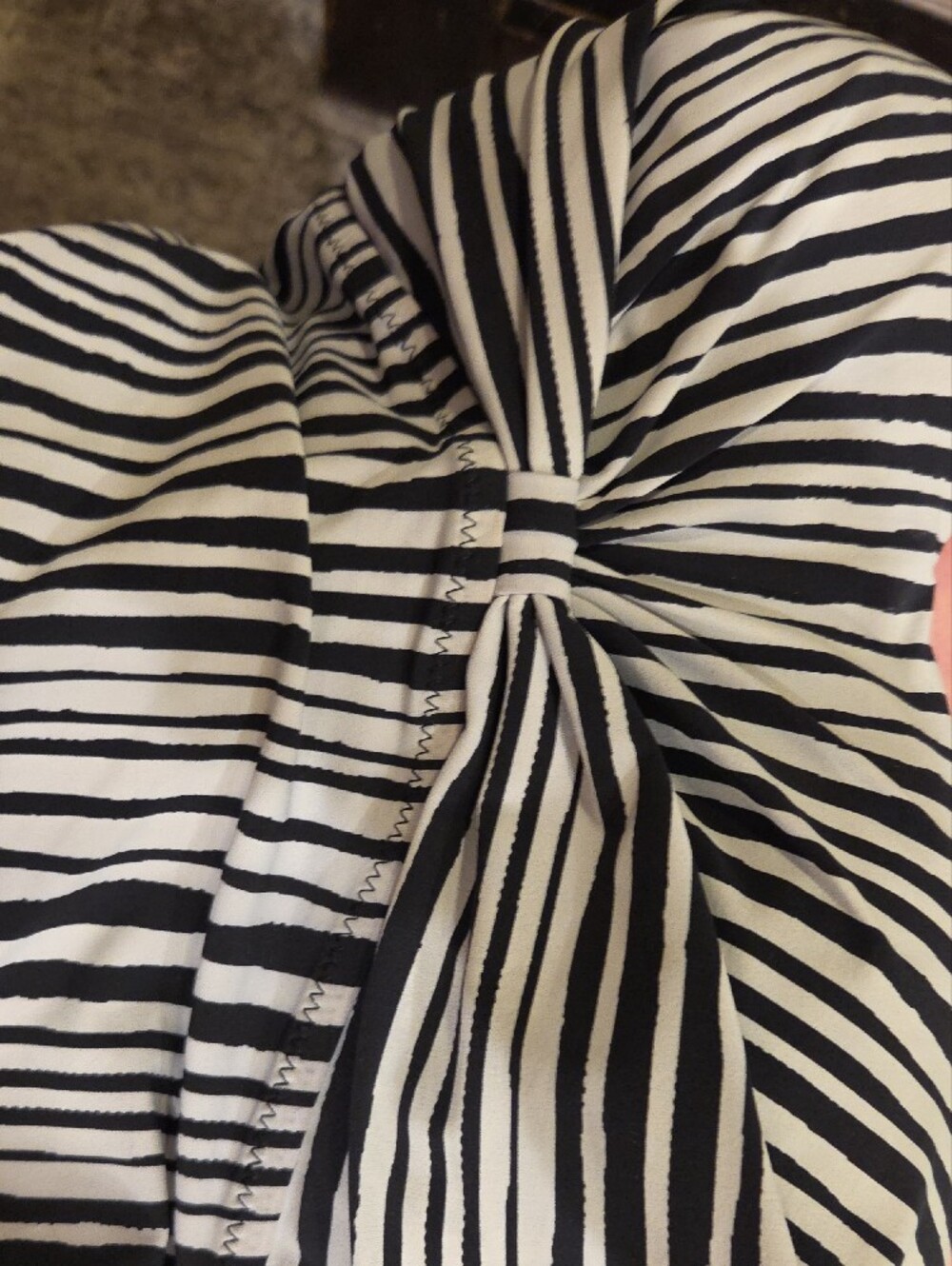 Profile By Gottex Black and White Striped Bandeau Swim Top - Picture 5 of 6